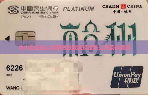 中小企业法人信用贷款