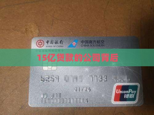 15亿贷款的公司