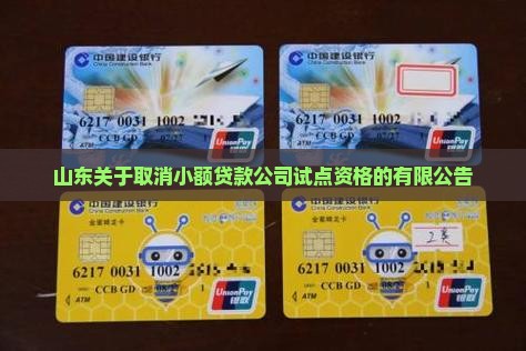 山东取消小额贷款