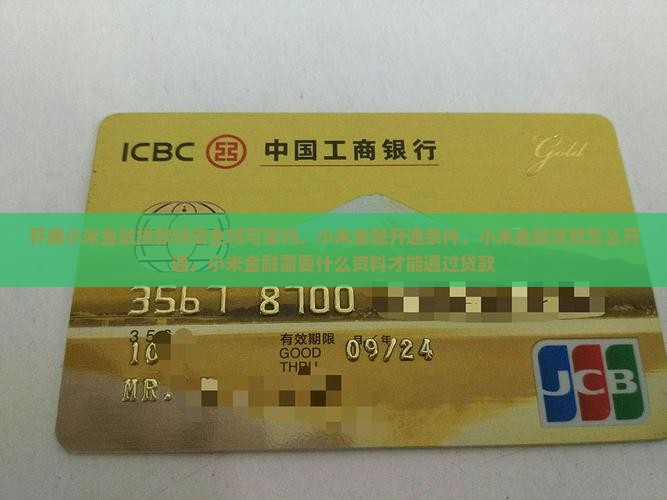 开通小米金融贷款吗
