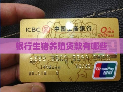 养猪贷款有哪些银行