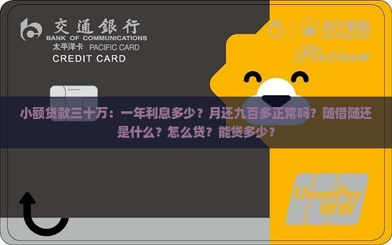 小额贷款三十万