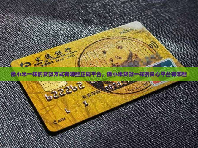 像小米一样的贷款方式