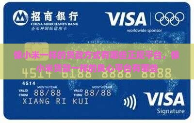 像小米一样的贷款方式