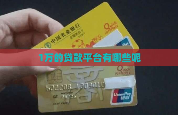 1万的贷款平台有哪些呢