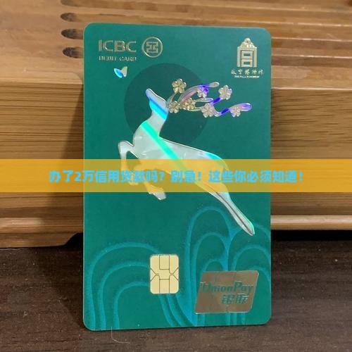 办了2万信用贷款吗