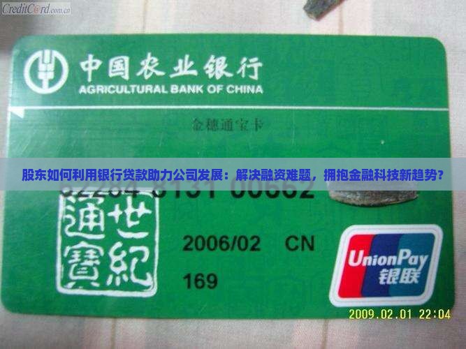 股东如何利用银行贷款助力公司发展：解决融资难题，拥抱金融科技新趋势？