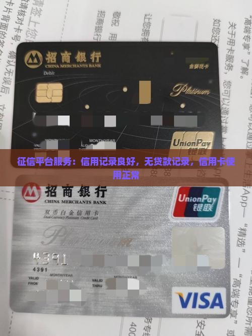征信平台服务：信用记录良好，无贷款记录，信用卡使用正常