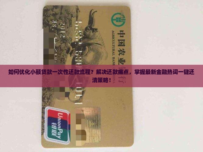 如何优化小额贷款一次性还款流程？解决还款痛点，掌握最新金融热词一键还清策略！