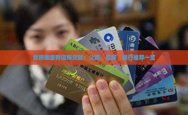 常熟哪里有信用贷款：公司、买房、银行推荐一览