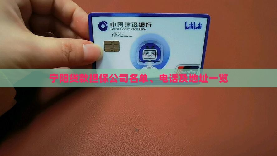 宁阳贷款担保公司名单、电话及地址一览