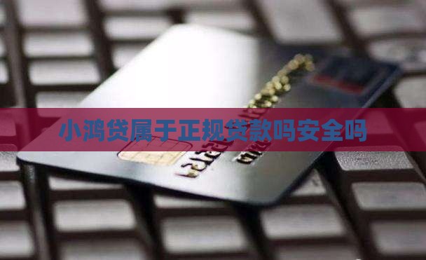 小鸿贷属于正规贷款吗安全吗