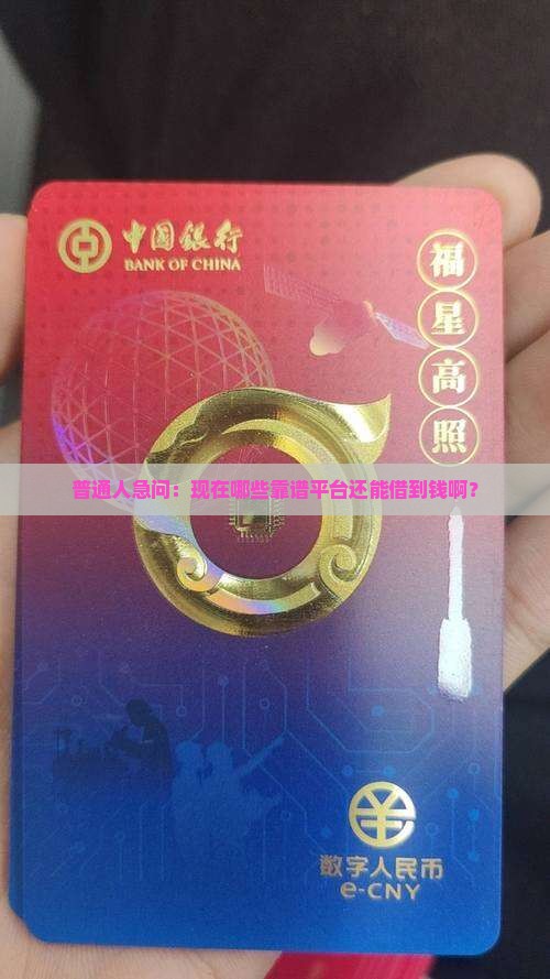普通人急问：现在哪些靠谱平台还能借到钱啊？