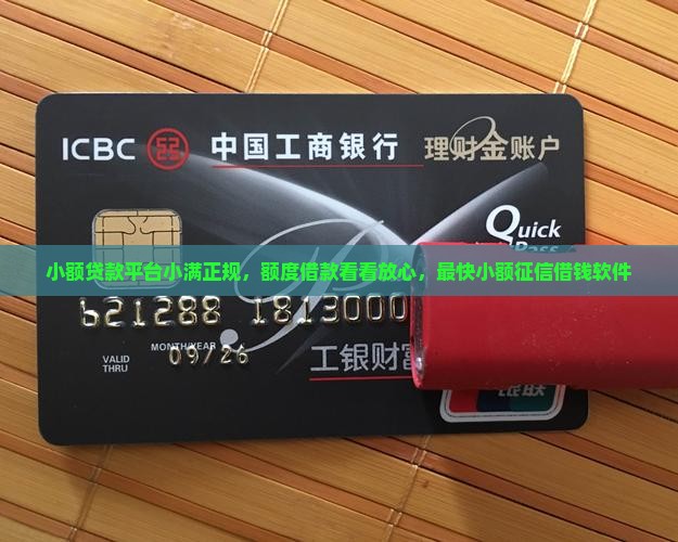 小额贷款平台小满正规，额度借款看看放心，最快小额征信借钱软件