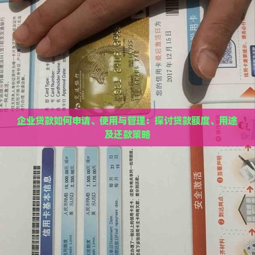 企业贷款如何申请、使用与管理：探讨贷款额度、用途及还款策略