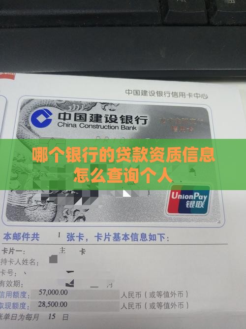 哪个银行的贷款资质信息怎么查询个人