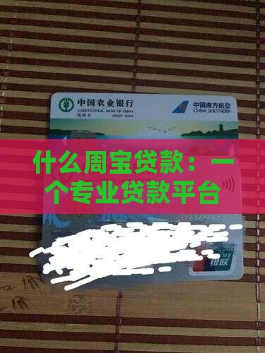 什么周宝贷款：一个专业贷款平台