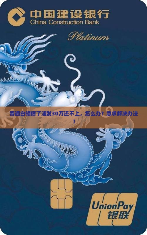普通白领借了浦发30万还不上，怎么办？急求解决办法！