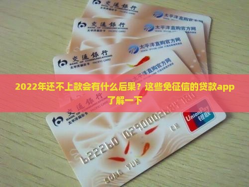 2022年还不上款会有什么后果？这些免征信的贷款app了解一下