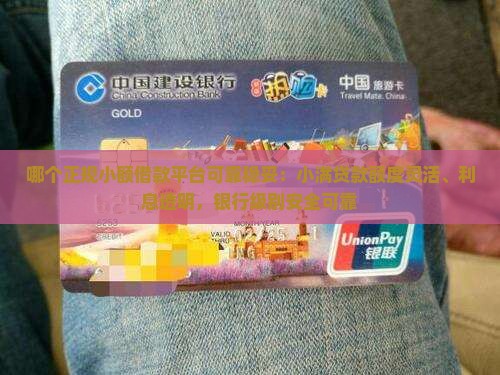 哪个正规小额借款平台可靠稳妥：小满贷款额度灵活、利息透明，银行级别安全可靠