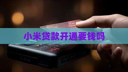 小米贷款开通要钱吗