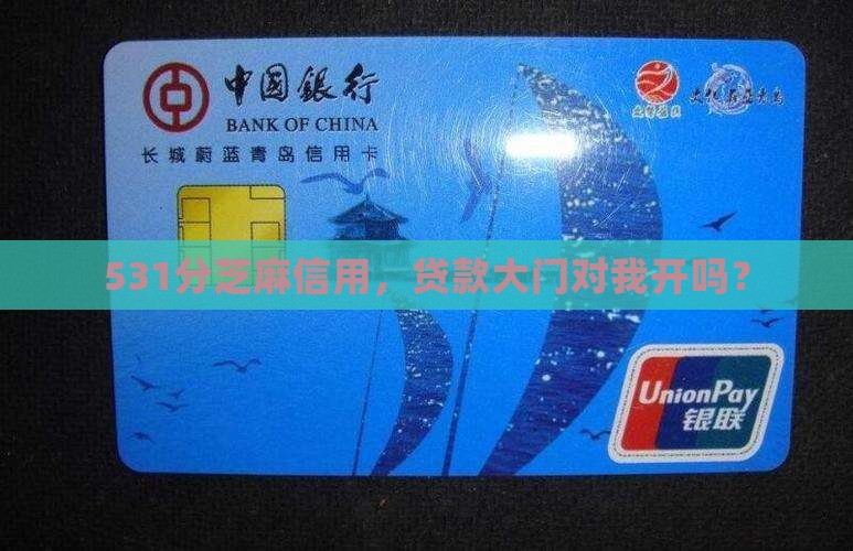 531分芝麻信用，贷款大门对我开吗？