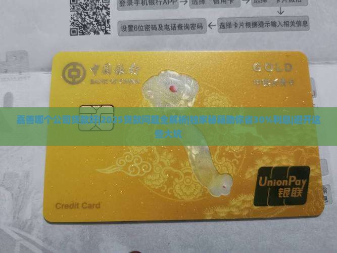 嘉善哪个公司贷款好贷款