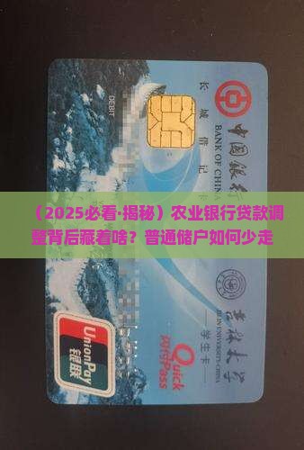 农业银行看调整贷款