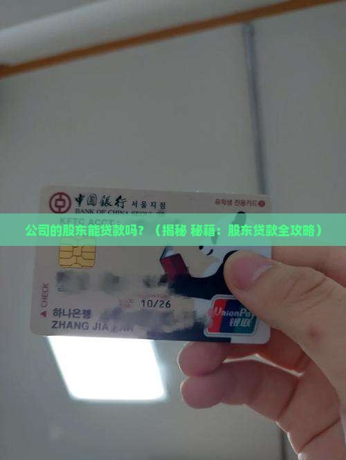 公司的股东能贷款吗