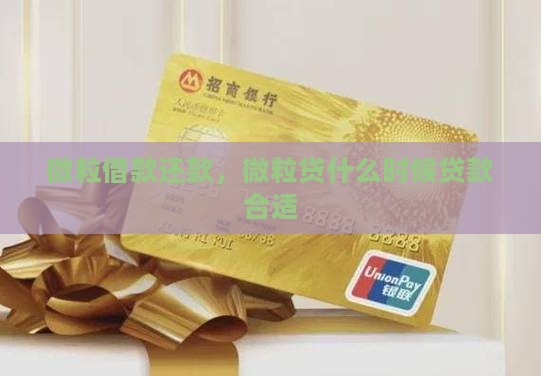 微粒贷什么时候贷款合适