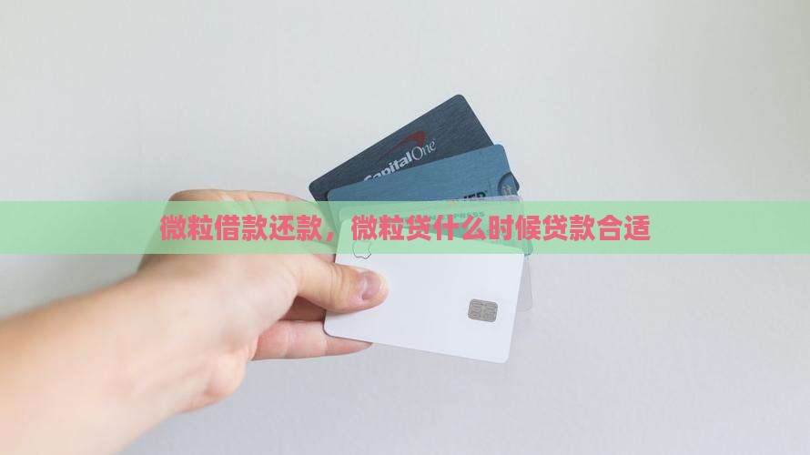 微粒贷什么时候贷款合适
