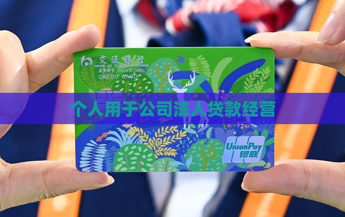 公司法人贷款用于公司