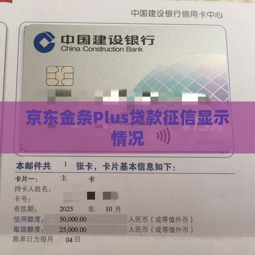京东金条plus贷款征信显示