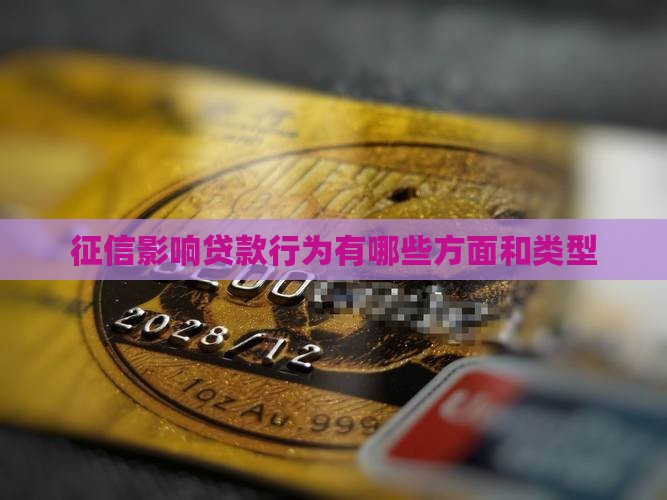征信影响贷款行为有哪些