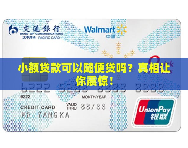 小额贷款可以随便贷吗