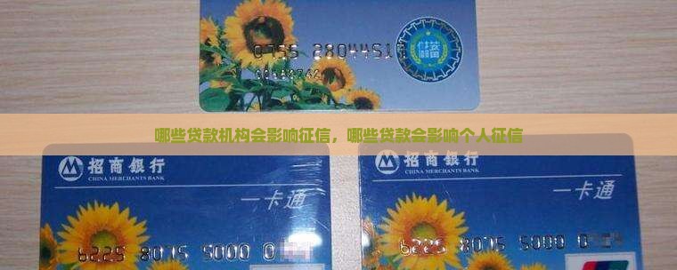 哪些贷款机构会影响征信 哪些贷款机构会影响征信