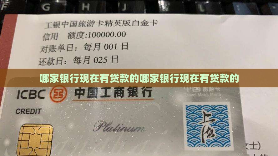 哪家银行现在有贷款的