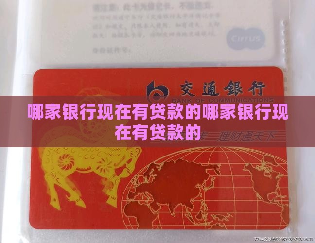 哪家银行现在有贷款的