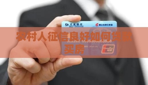 农村人征信良好如何贷款