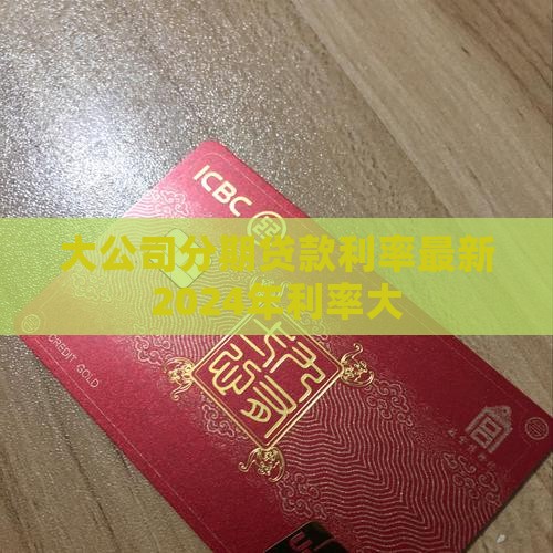 大公司分期贷款利率