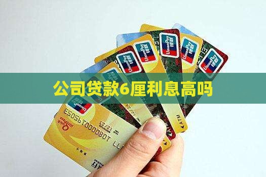 公司贷款6厘利息高吗