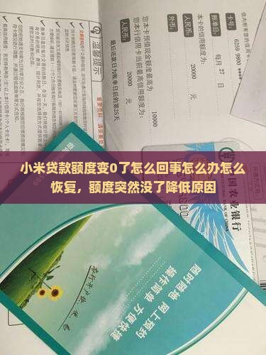 小米贷款额度变0了