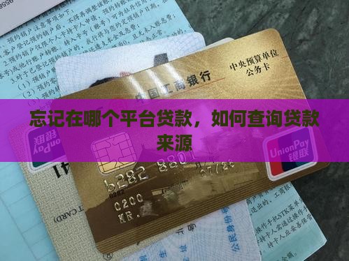 忘记在哪个平台贷款