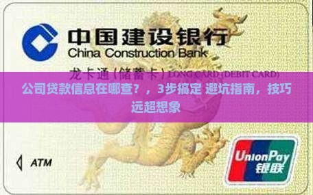 公司贷款信息在哪查
