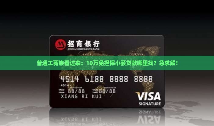普通工薪族看过来：10万免担保小额贷款哪里找？急求解！