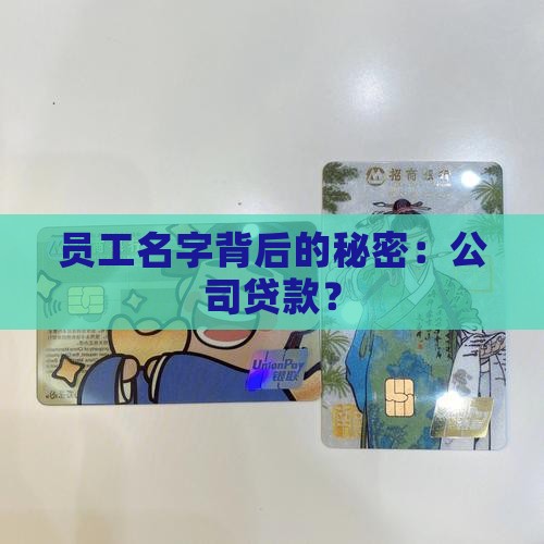 员工名字背后的秘密：公司贷款？