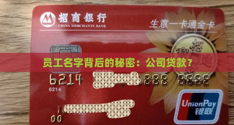 员工名字背后的秘密：公司贷款？