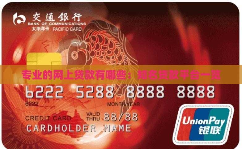专业的网上贷款有哪些：知名贷款平台一览