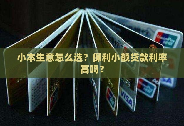 小本生意怎么选？保利小额贷款利率高吗？
