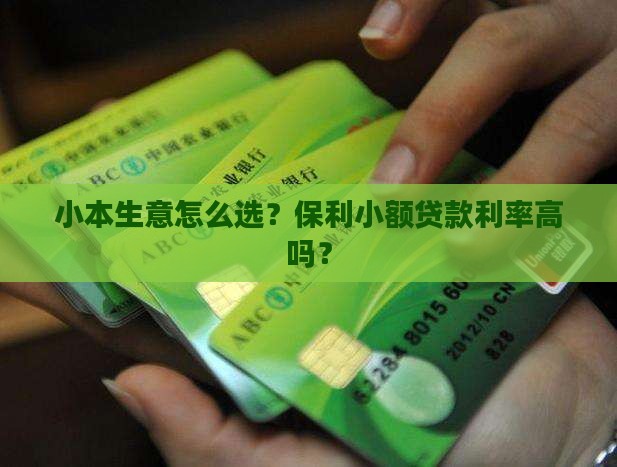 小本生意怎么选？保利小额贷款利率高吗？